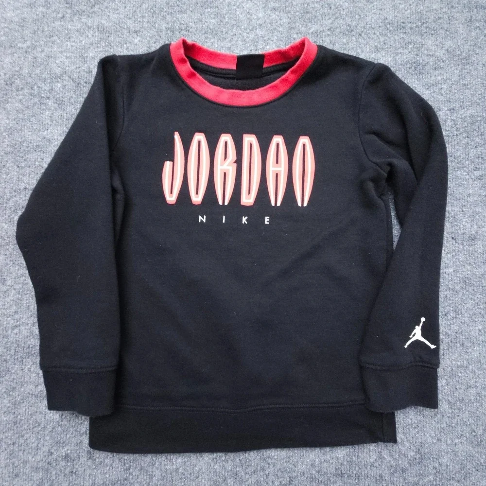 Nike Air Jordan MVP‎ 6-7  Boys Jumpman Sweatshirt Black Red